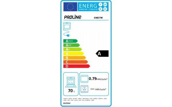 PROLINE CNE7W - &Eacute;tiquette &eacute;nergie