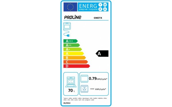 PROLINE CNE7X - &Eacute;tiquette &eacute;nergie