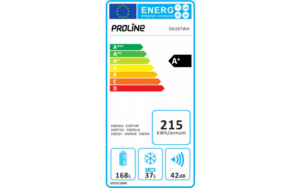 PROLINE DD207WH - &Eacute;tiquette &eacute;nergie
