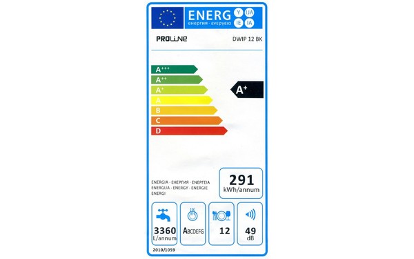 PROLINE DWIP 12BK - &Eacute;tiquette &eacute;nergie