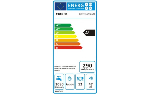 PROLINE DWP1247 Silver - &Eacute;tiquette &eacute;nergie