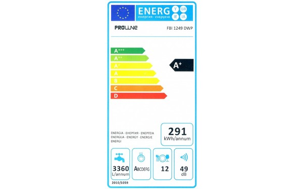 PROLINE FBI1249DWP - &Eacute;tiquette &eacute;nergie