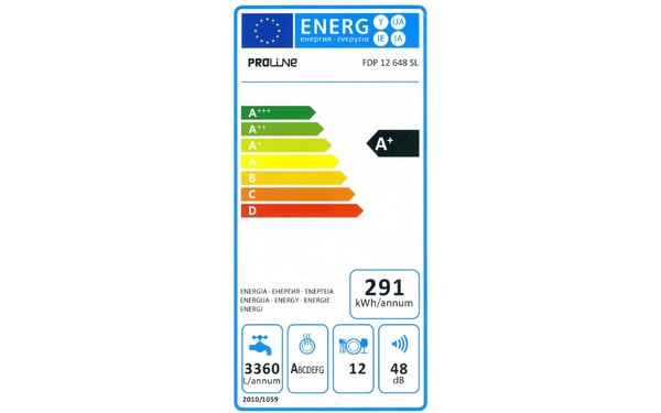 PROLINE FDP12648SL - &Eacute;tiquette &eacute;nergie