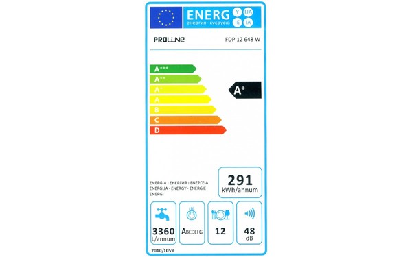 PROLINE FDP12648WH - &Eacute;tiquette &eacute;nergie