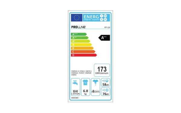 PROLINE FP 126 Blanc - &Eacute;tiquette &eacute;nergie