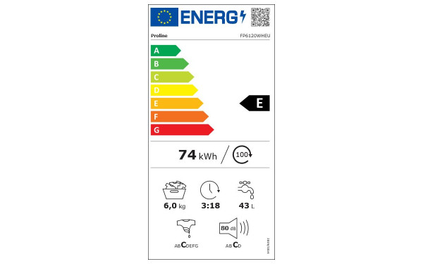 PROLINE FP6120WHEU - &Eacute;tiquette &eacute;nergie v2