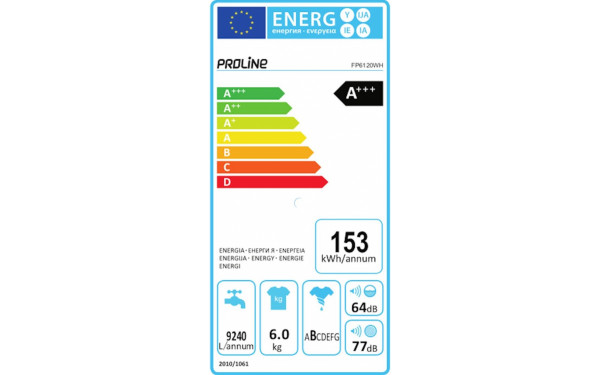 PROLINE FP6120WH - &Eacute;tiquette &eacute;nergie