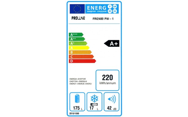 PROLINE FRI2400 PW-1 - &Eacute;tiquette &eacute;nergie