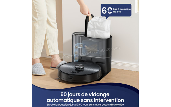 PROSCENIC M9 Pro Noir - Vidage automatique de la poussi&egrave;re