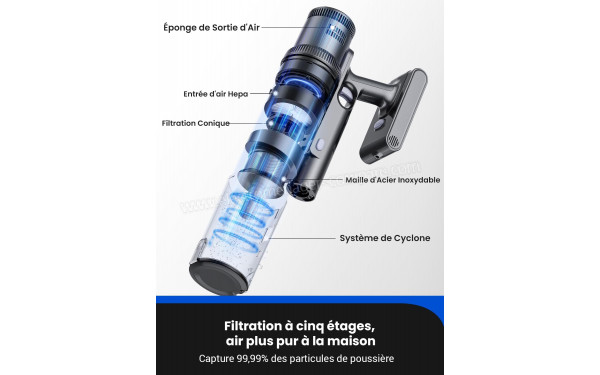 PROSCENIC P11 Mopping Gris - Vue &eacute;clat&eacute;e