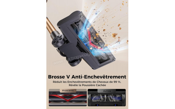 PROSCENIC P11 Ultra Gold Rose - V-Brosse anti-enchev&ecirc;trement