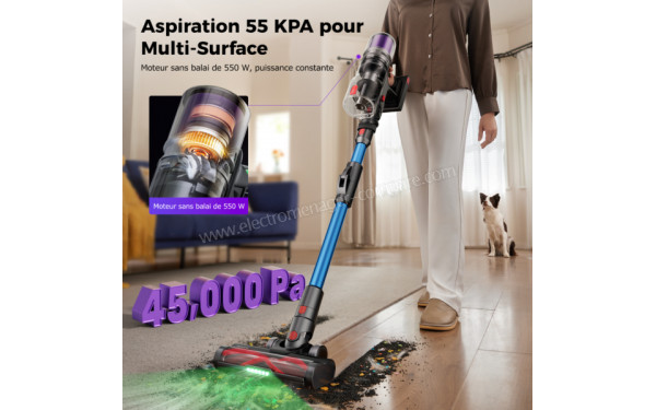 PROSCENIC P16 Bleu - Puissance d'aspiration