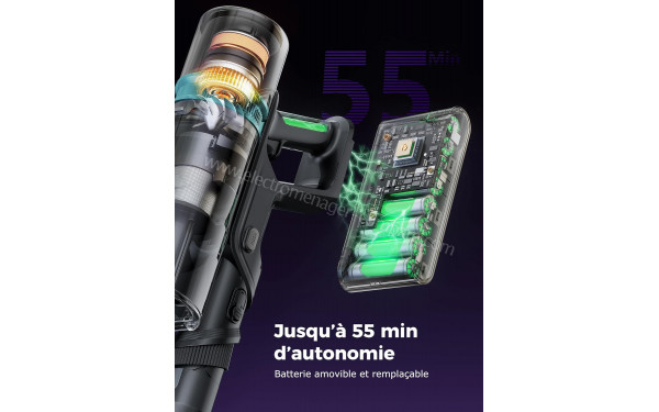PROSCENIC P16 Gris - Autonomie jusqu'&agrave; 55 minutes