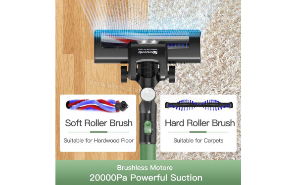 PROSCENIC P8 Max - Deux rouleaux de brosse (cr&eacute;dit : Darty)