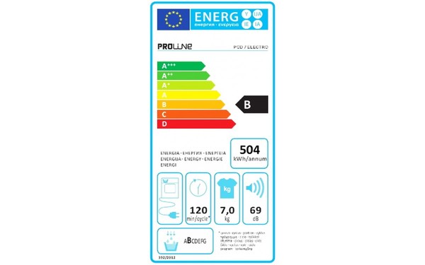 PROLINE PCD 7 ELECTRO - &Eacute;tiquette &eacute;nergie