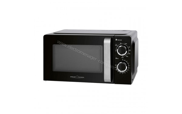 PROFI COOK PC-MWG 1208 Noir - Vue 3/4 droite