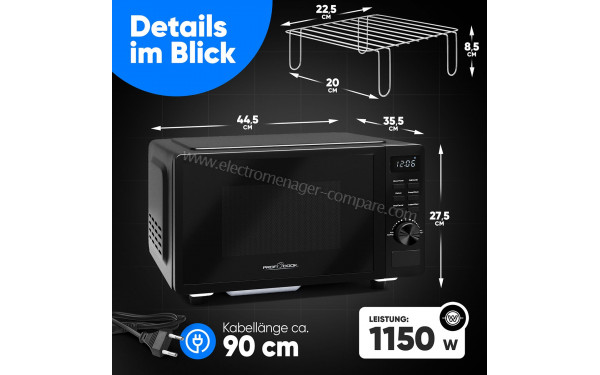 PROFI COOK PC-MWG 1278 - Dimensions