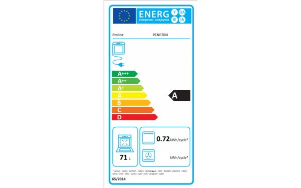 PROLINE PCNE70IX - &Eacute;tiquette &eacute;nergie