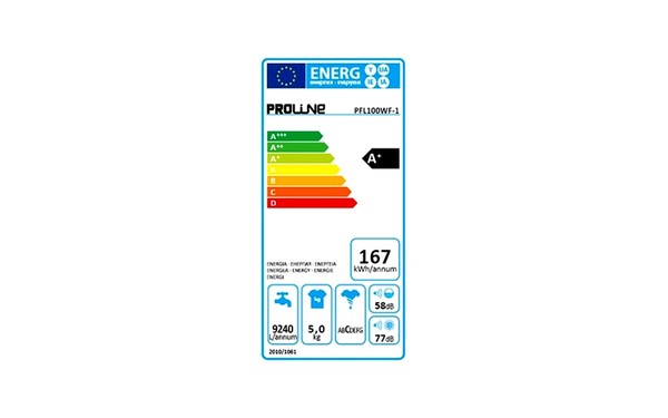 PROLINE PFL 100 WF-1 - &Eacute;tiquette &eacute;nergie
