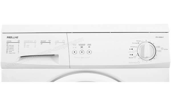 PROLINE PFL 100 WF - Panneau de commandes (cr&eacute;dit : Darty)
