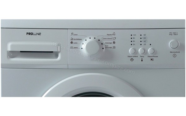 PROLINE PFL 106 F-1 - Panneau de commandes (cr&eacute;dit : Darty)