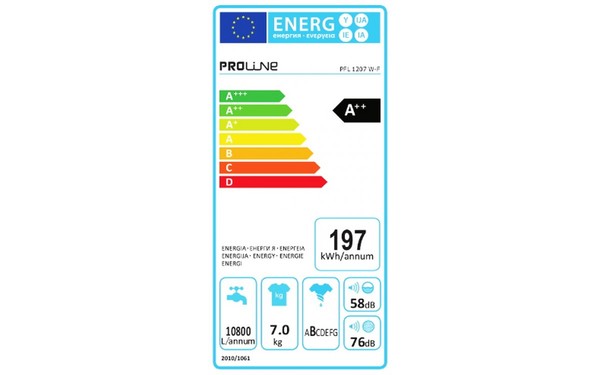 PROLINE PFL 1207 W-F - &Eacute;tiquette &eacute;nergie