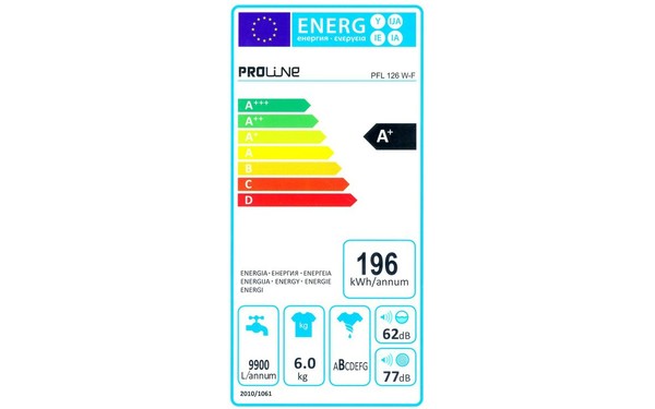 PROLINE PFL 126 WF - &Eacute;tiquette &eacute;nergie