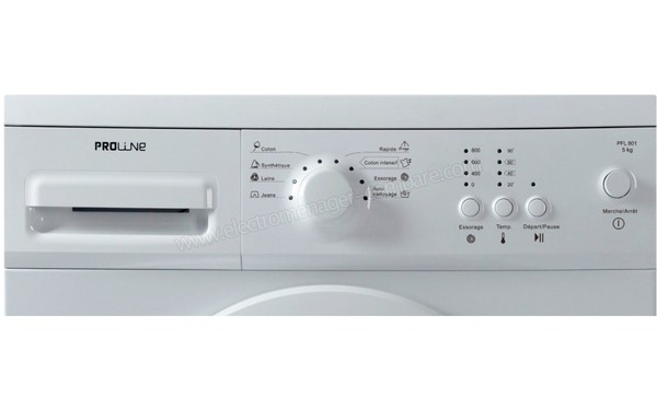PROLINE PFL 801 - Panneau de commandes (cr&eacute;dit : Darty)