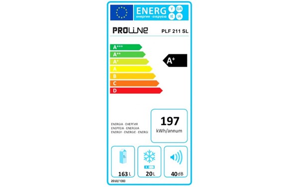 PROLINE PLF211 SL - &Eacute;tiquette &eacute;nergie