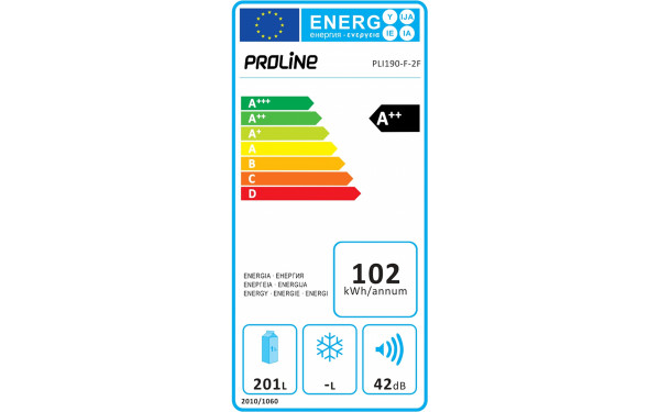 PROLINE PLI190-F-2F - &Eacute;tiquette &eacute;nergie