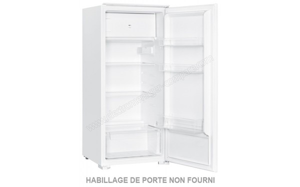 PROLINE PRI 190-F-2-LED - Vue 3/4 gauche avec porte ouverte vide (cr&eacute;dit : Darty)