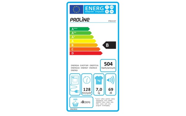 PROLINE PROCD7 - &Eacute;tiquette &eacute;nergie