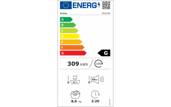 PROLINE PROCD82 - &Eacute;tiquette &eacute;nergie v2