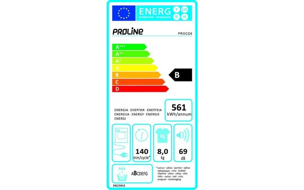 PROLINE PROCD8 - &Eacute;tiquette &eacute;nergie