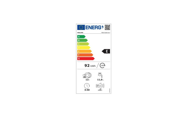 PROLINE PSI4720W-B-X - &Eacute;tiquette &eacute;nergie v2