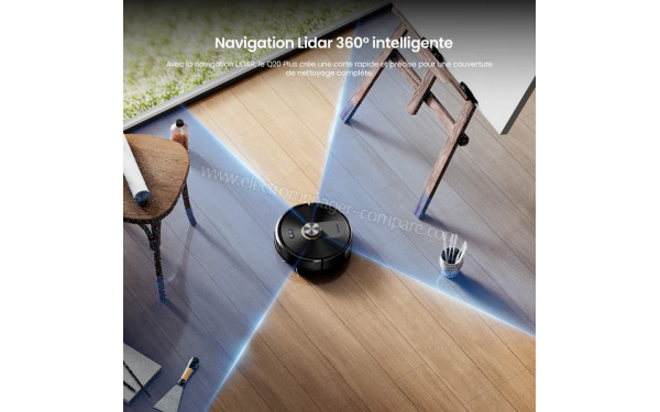 PROSCENIC Q20 Plus Noir - Navigation LiDAR 360&deg; intelligente