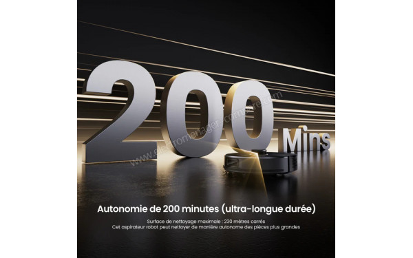 PROSCENIC Q20 Plus Noir - Autonomie de 200 minutes (ultra-longue dur&eacute;e)