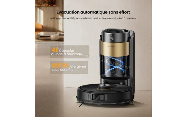 PROSCENIC Q20 Plus Noir - Evacuation automatique sans effort