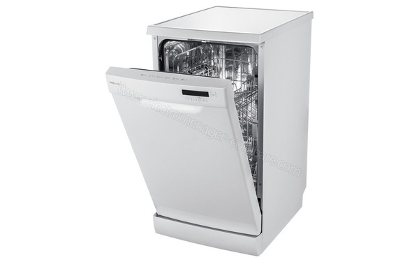 PROLINE SDW499A++WH - Vue 3/4 gauche (cr&eacute;dit : Darty)