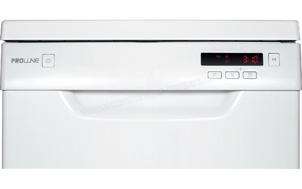 PROLINE SDW499WH - Panneau de commandes fa&ccedil;ade (cr&eacute;dit : Darty)