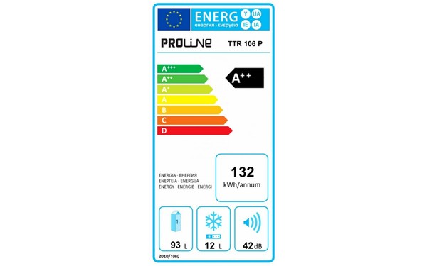 PROLINE TTR106P - &Eacute;tiquette &eacute;nergie