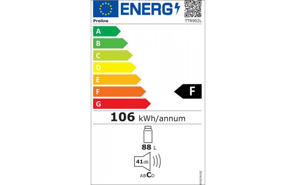 PROLINE TTR902L - &Eacute;tiquette &eacute;nergie v2
