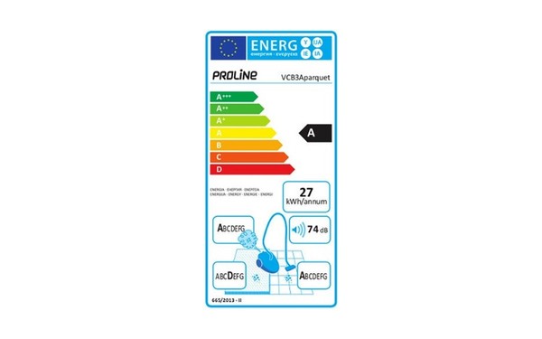 PROLINE VCB3AParquet - &Eacute;tiquette &eacute;nergie