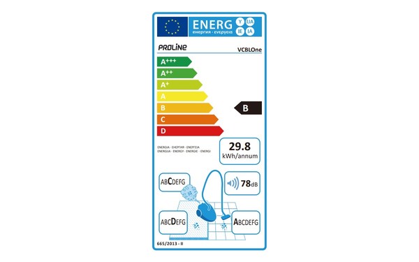 PROLINE VCBLONE - &Eacute;tiquette &eacute;nergie