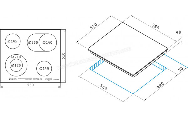 PYRAMIS 58HL 633 - Dimensions