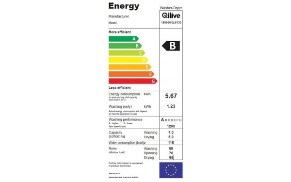 QILIVE 180666 / Q.6130 - &Eacute;tiquette &eacute;nergie
