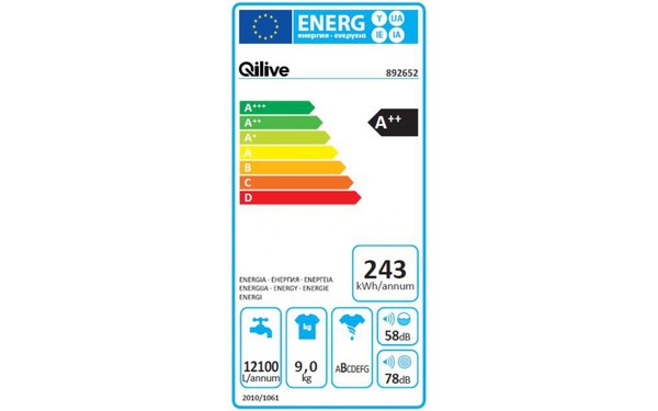 QILIVE 892652 - &Eacute;tiquette &eacute;nergie