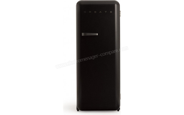 CREATE Retro Fridge 281L Black Noir - Vue de face