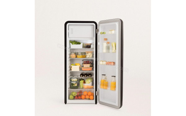 CREATE Retro Fridge 281L Black Noir - Vue de l'int&eacute;rieur