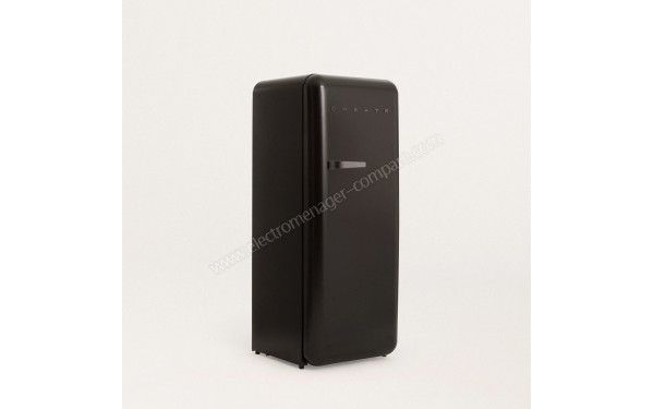 CREATE Retro Fridge 281L Black Noir - Vue 3/4 gauche